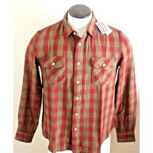 Levi's Strauss Men's Authentic Western Wear button Up Vintage Flannel Shirt NWT